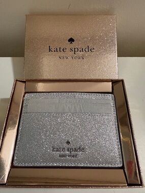 kate spade Silver Glitter Card Holder
